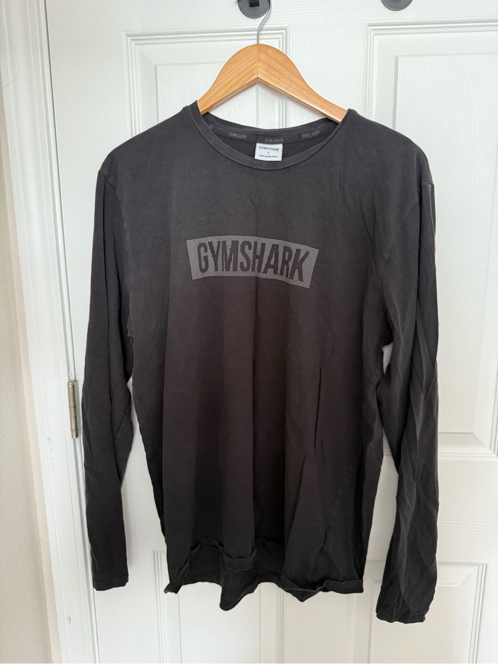Gymshark Black Long Sleeve Logo Tee